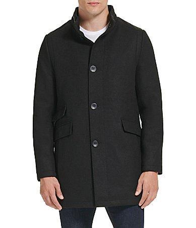 Kenneth Cole New York SB Stand Collar Zipper Detail Around Collar Coat Product Image