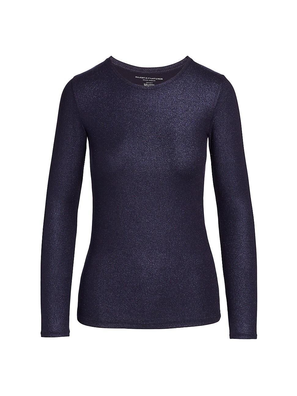 Womens Metallic Long-Sleeve Top Product Image