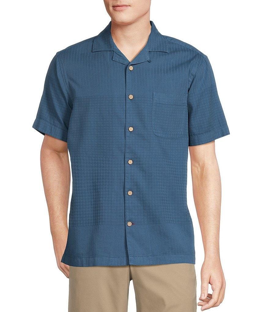 Cremieux Blue Label Tahiti Collection Garment Dyed Cotton Dobby Short Sleeve Woven Camp Shirt Product Image