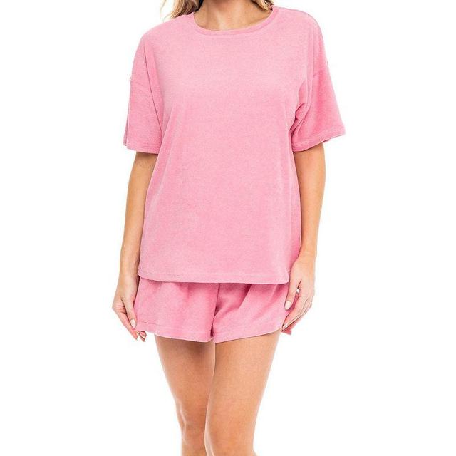 Womens Jordan Taylor Terrycloth Swim Cover-Up Shirt Pink Product Image