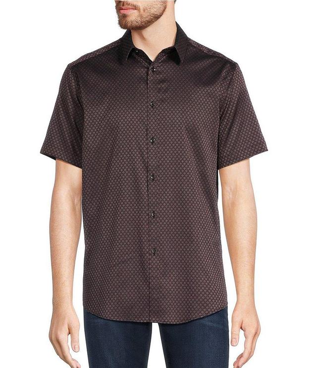 Murano Small Circle Print Short Sleeve Woven Shirt Product Image