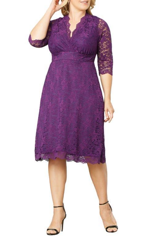 Kiyonna Scalloped Boudoir Lace Sheath Dress Product Image