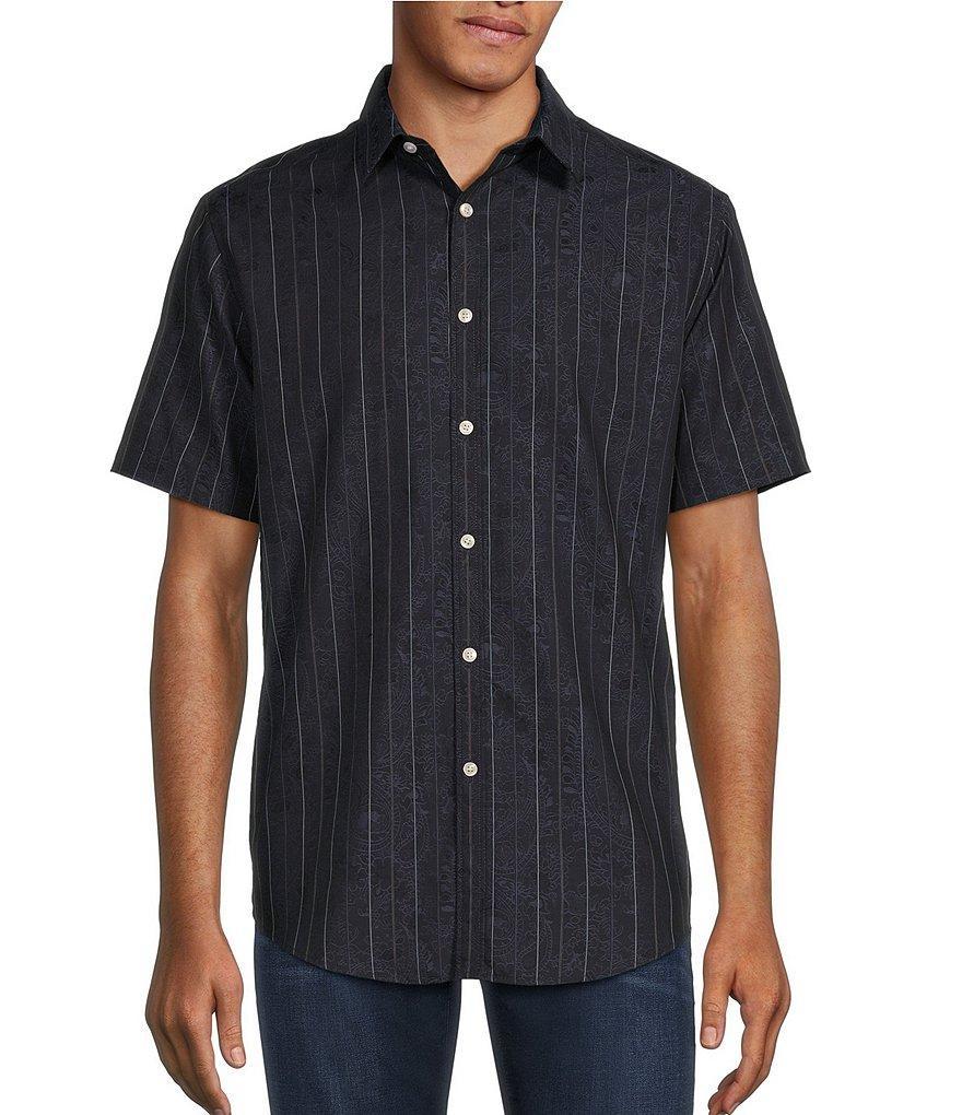 Murano Classic Fit Paisley Print Short Sleeve Woven Shirt Product Image