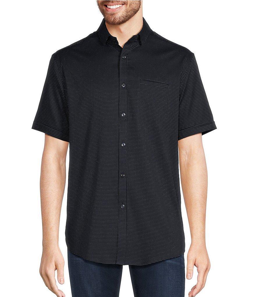 Murano Classic-Fit Small Dot Dobby Short Sleeve Woven Shirt Product Image