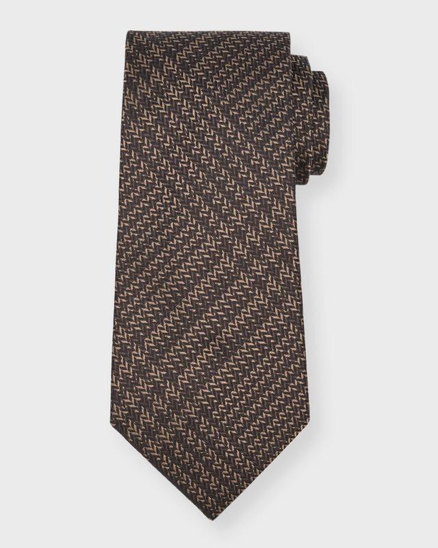 Mens Herringbone Silk Tie Product Image