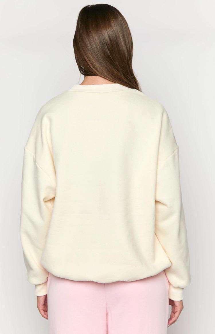 Elodie Cream Crew Neck Sweater Product Image