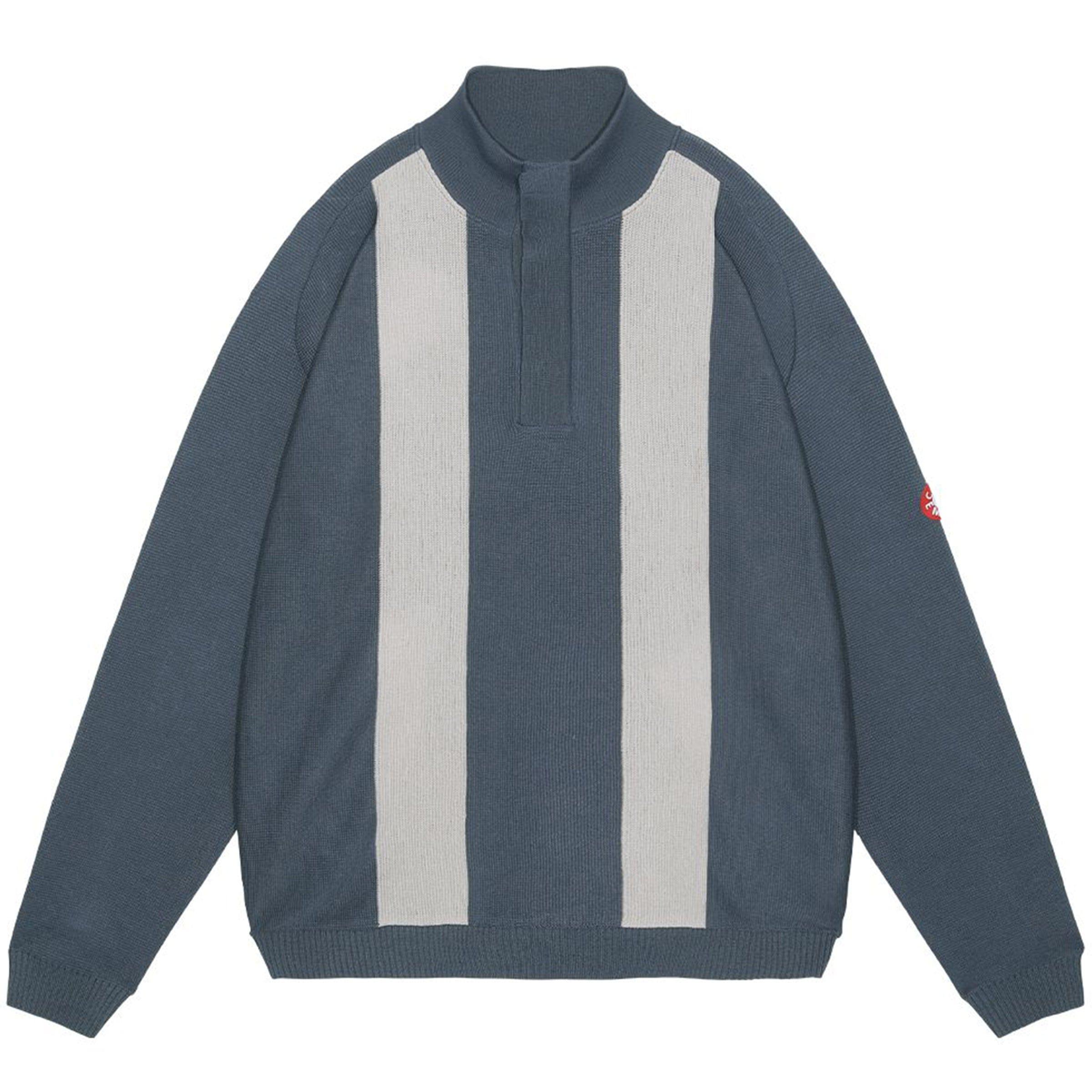 HALF BUTTON UP KNIT GREY | Bodega Product Image