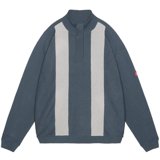 HALF BUTTON UP KNIT GREY | Bodega Product Image