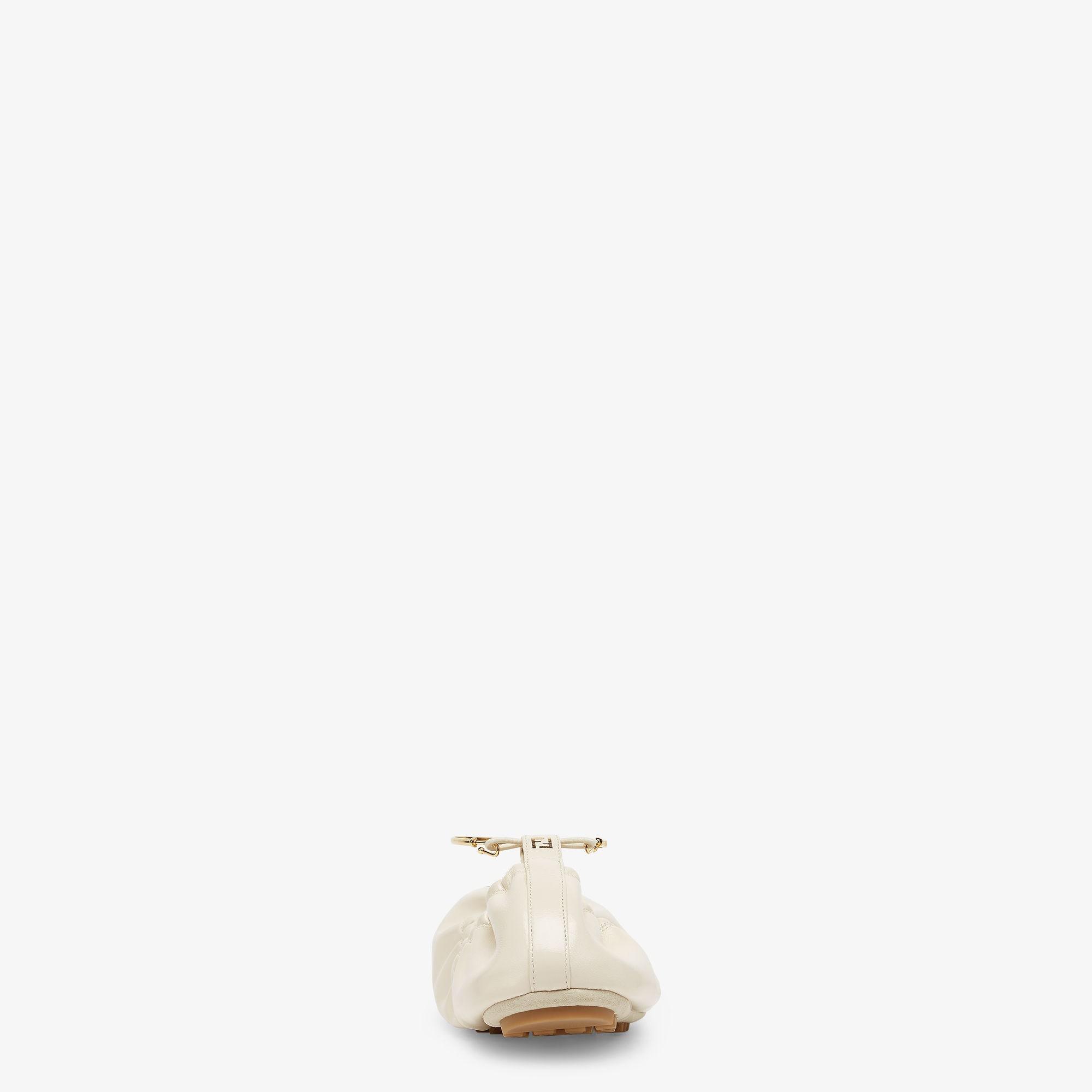 Fendi FiloWhite leather ballerinas Product Image