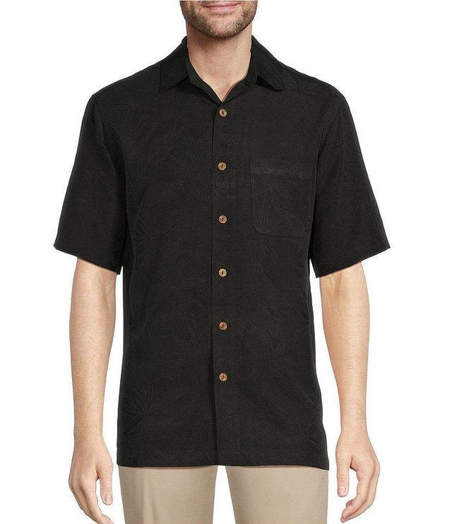 Caribbean Bird of Paradise Textured Jacquard Short Sleeve Woven Shirt Product Image