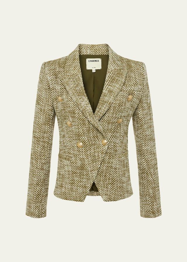 Marie Herringbone Double-Breasted Blazer Product Image