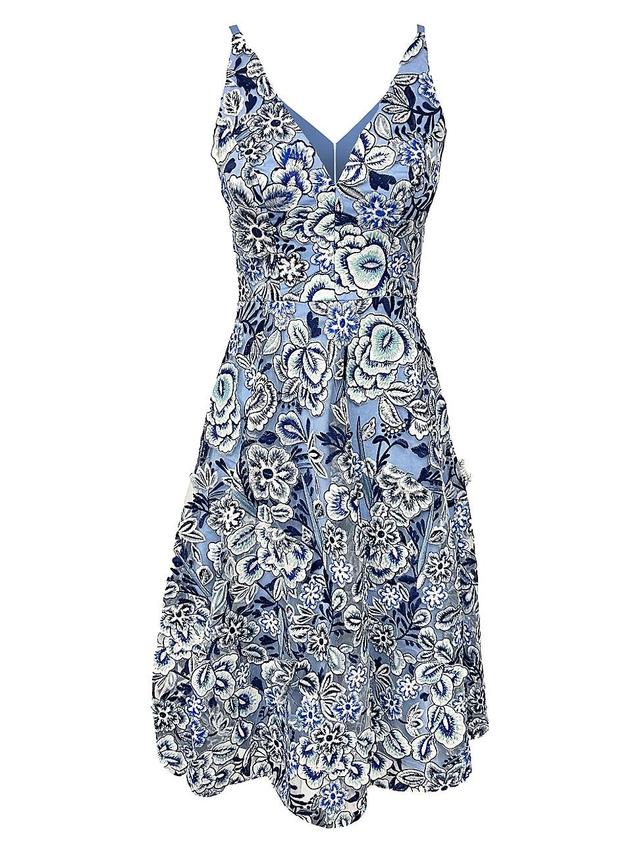 Womens Elisa Floral Fit & Flare Midi-Dress Product Image