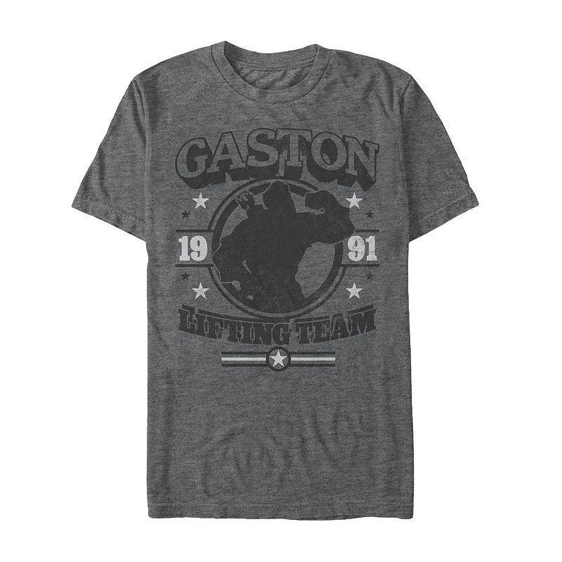 Mens Disneys Beauty and the Beast Gaston Gym Tee Grey Heather Product Image