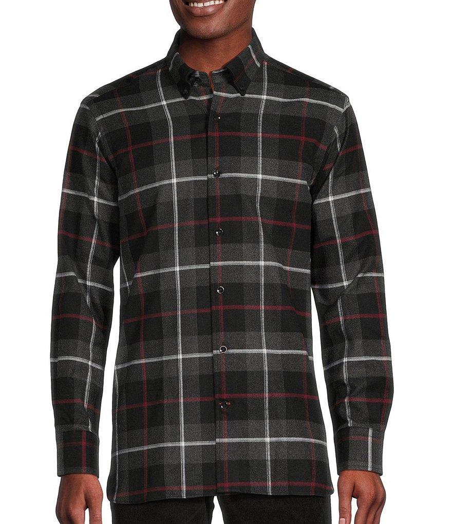 Cremieux Blue Label Tribeca Collection Plaid Cotton Twill Long Sleeve Woven Shirt Product Image