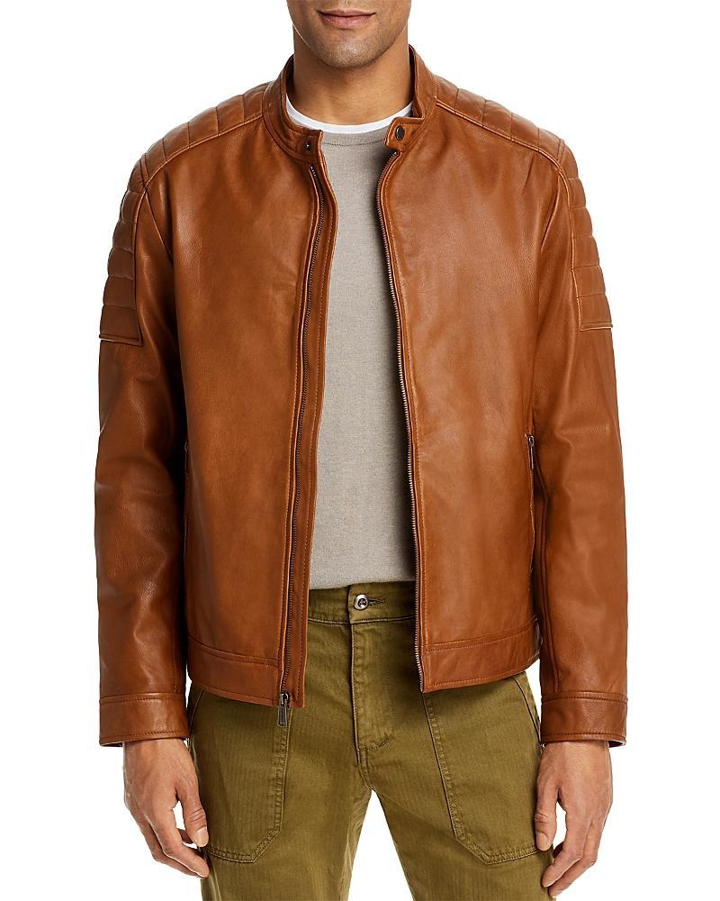 Cole Haan Leather Moto Jacket Product Image