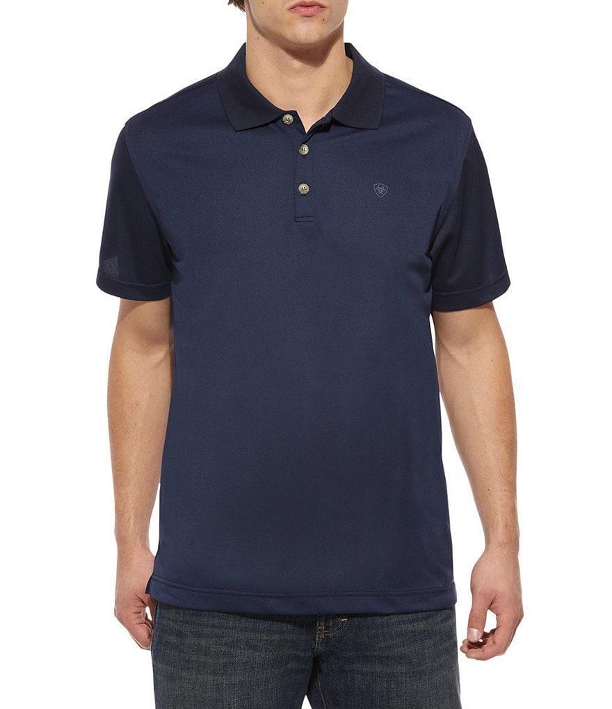 Ariat Short Sleeve Rib Knit TEK Polo Shirt Product Image