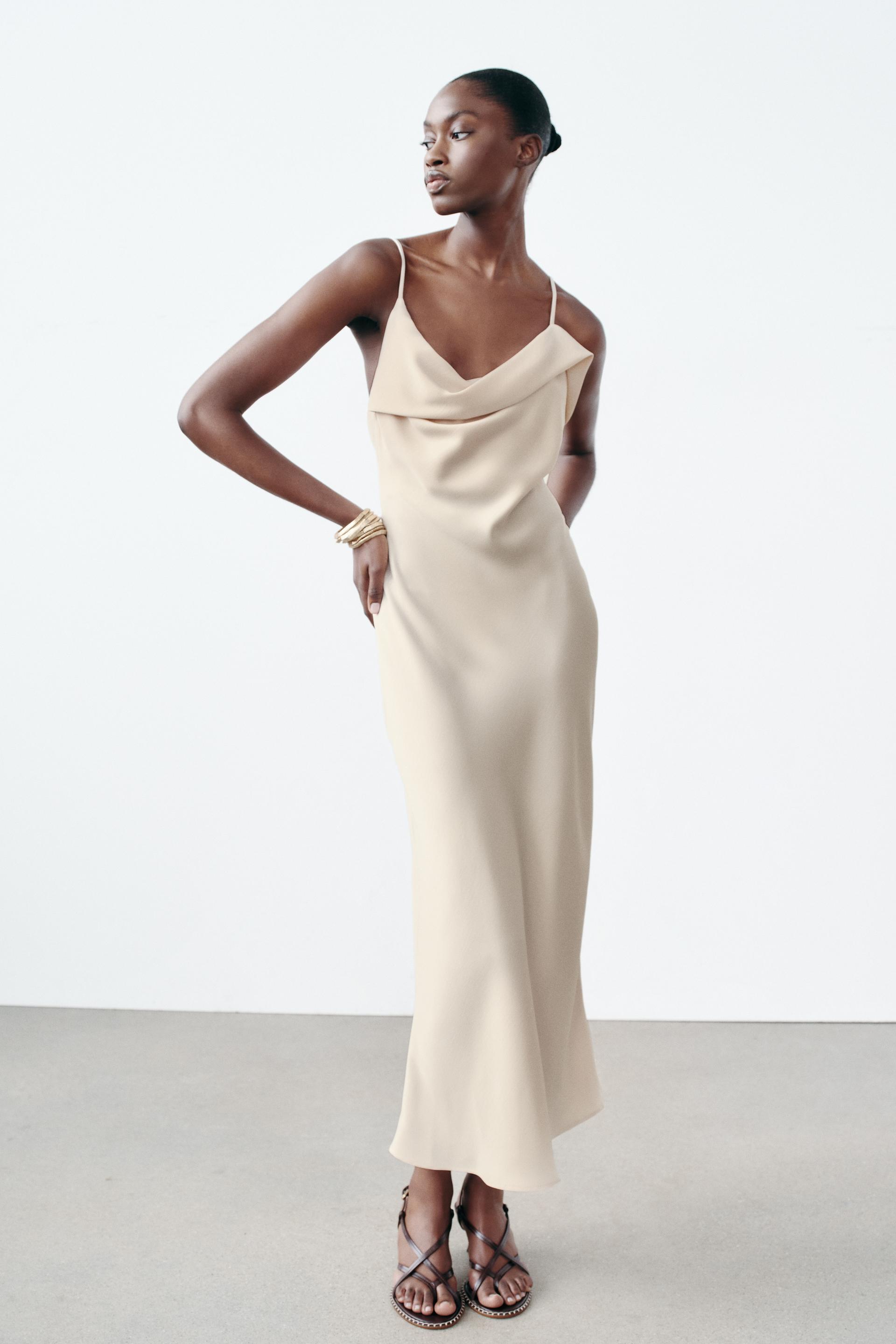 SATIN SLIP DRESS Product Image