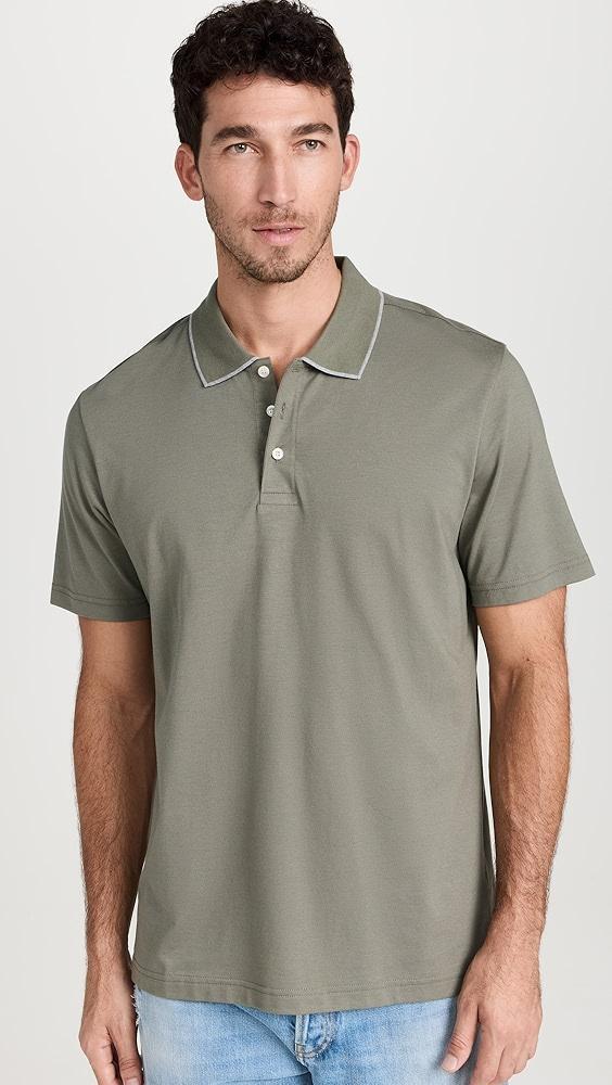 Faherty Short Sleeve Movement Pique Polo | Shopbop Product Image