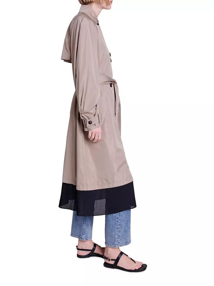 Contrast Trench Coat Product Image