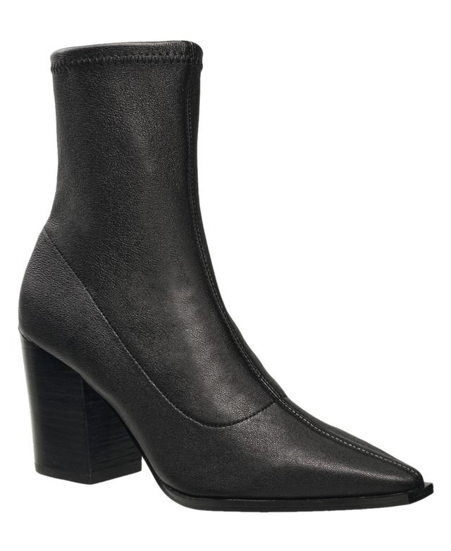 French Connection Womens Lorenzo Leather Block Heel Boots Product Image