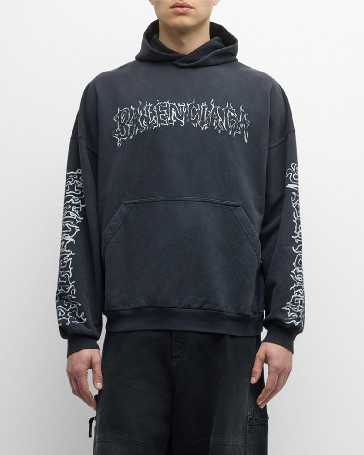 Mens Metal Outline Logo Hoodie Product Image