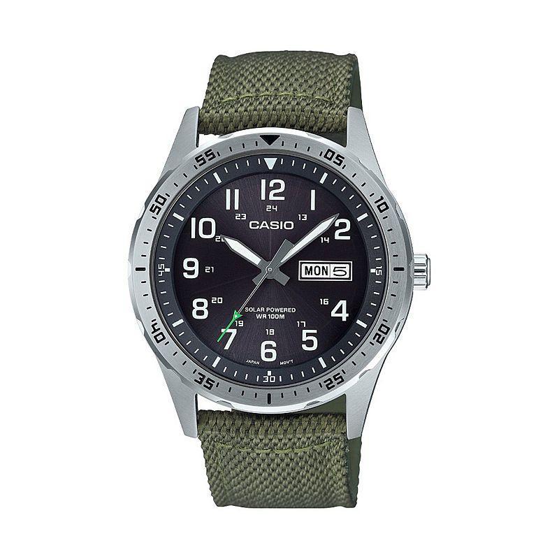 Casio Mens Diver Solar Analog Watch Green Product Image