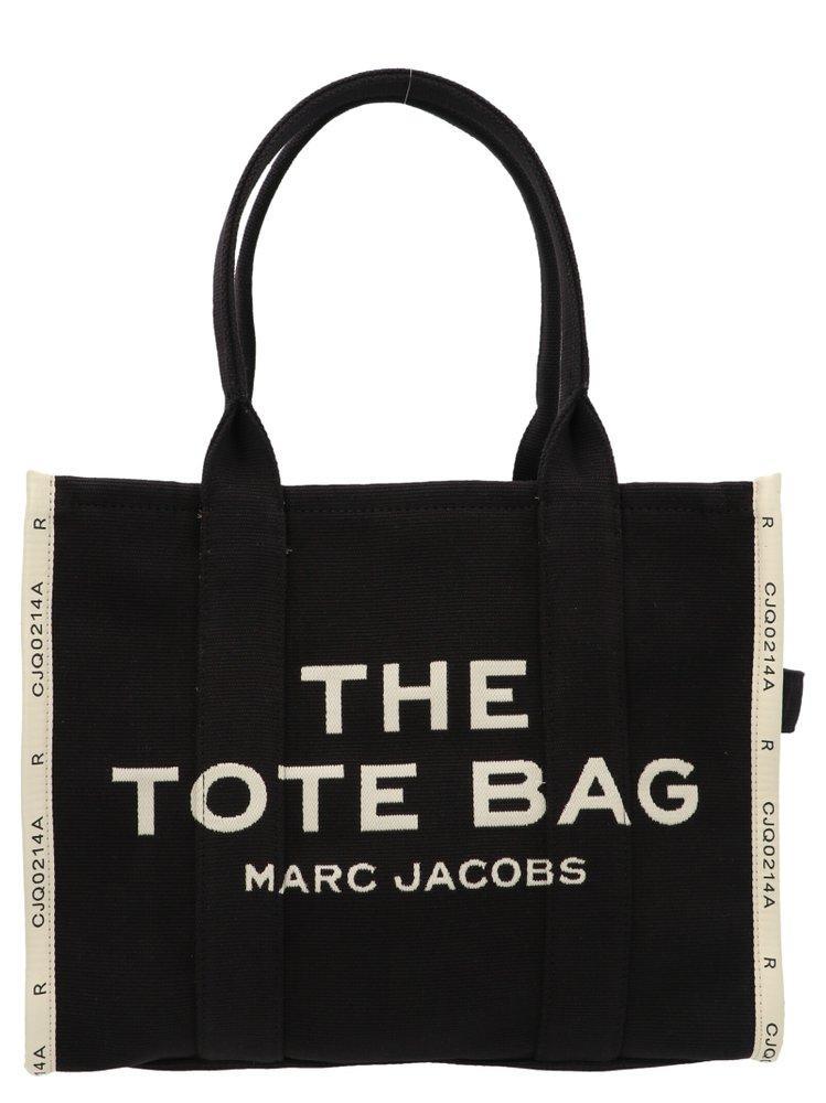 The Jacquard Logo Detailed Tote Bag In Blackwhite Product Image