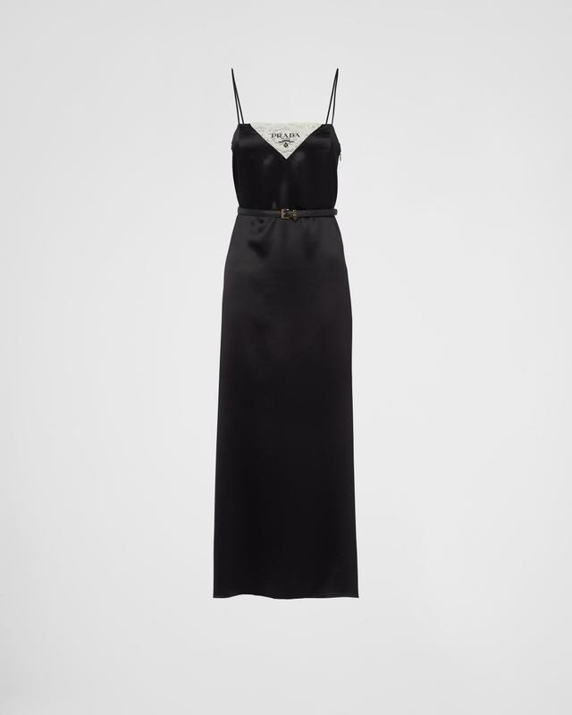 Satin crepe slip dress Product Image