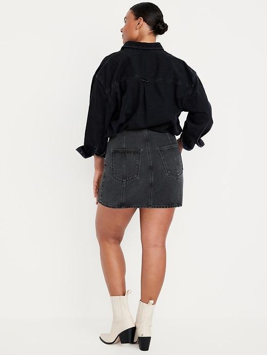 Mid-Rise OG Jean Mini Skirt Product Image