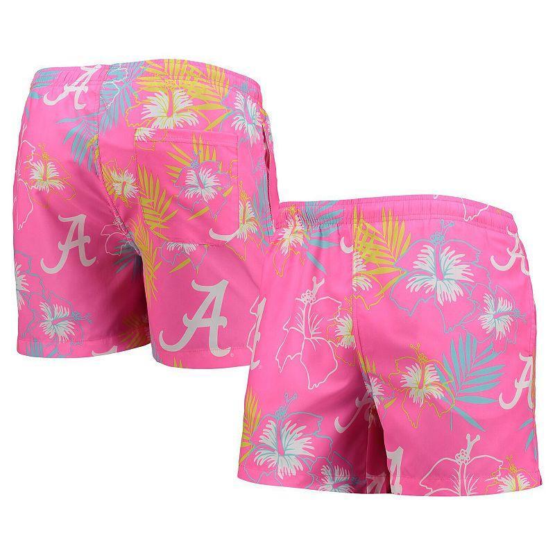 Mens FOCO Alabama Crimson Tide Neon Floral Swim Trunks Product Image