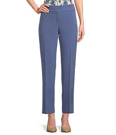 Kasper Stretch Crepe Slim Ankle Flat Front Pants Product Image