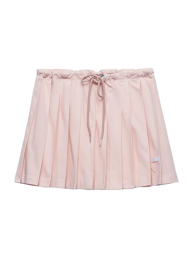 Womens Pleated Pique Miniskirt Product Image