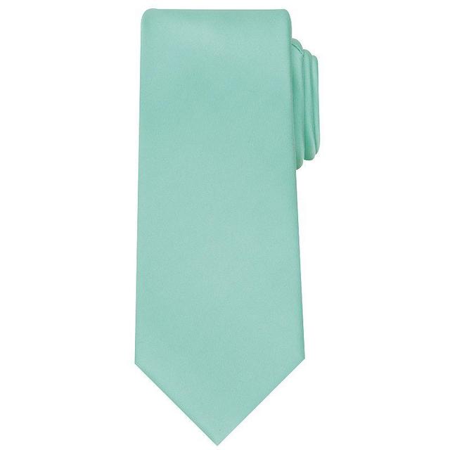 Mens Bespoke Solid Tie, Green Sateen Product Image