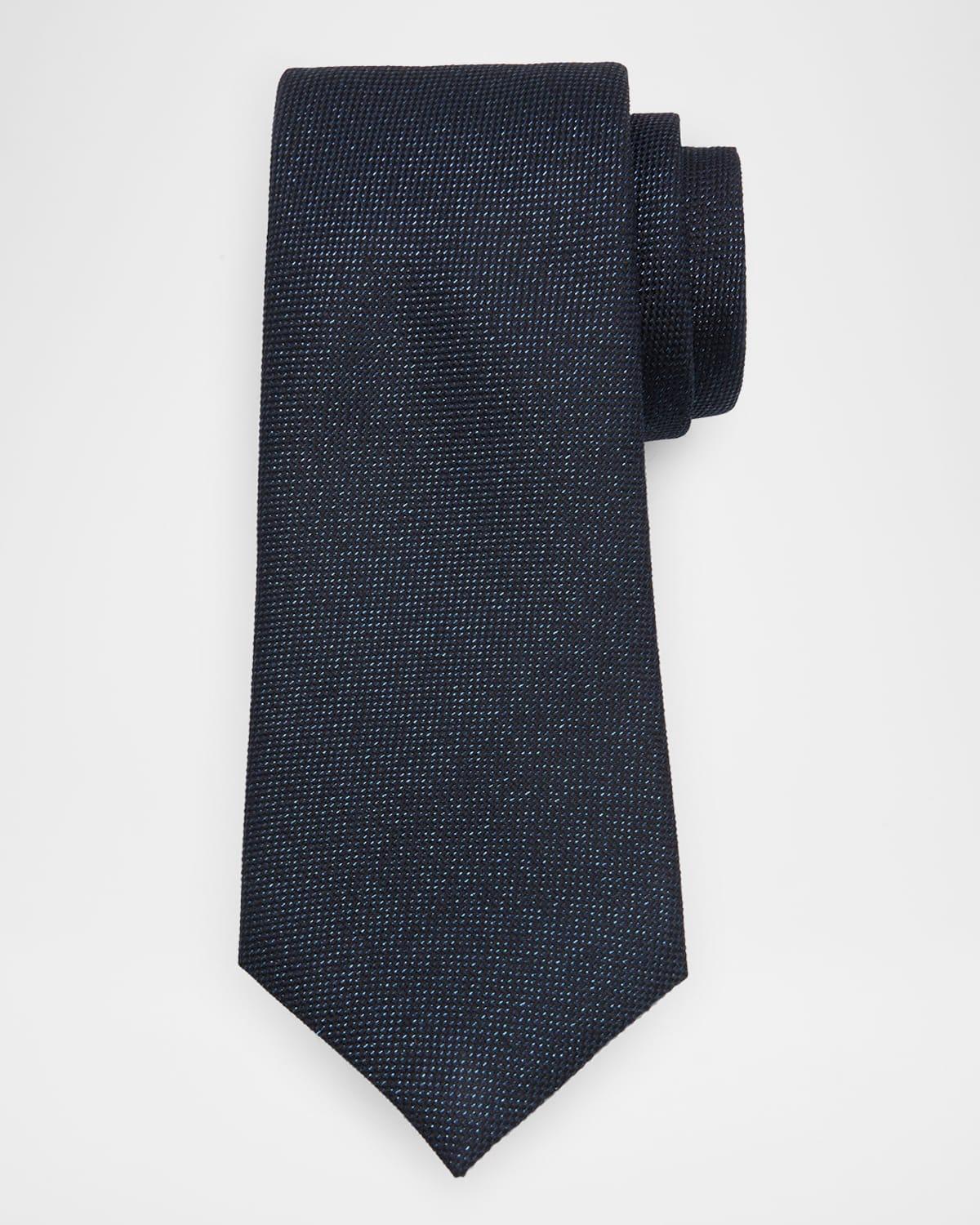 Men's Micro-Textured Silk-Blend Tie Product Image