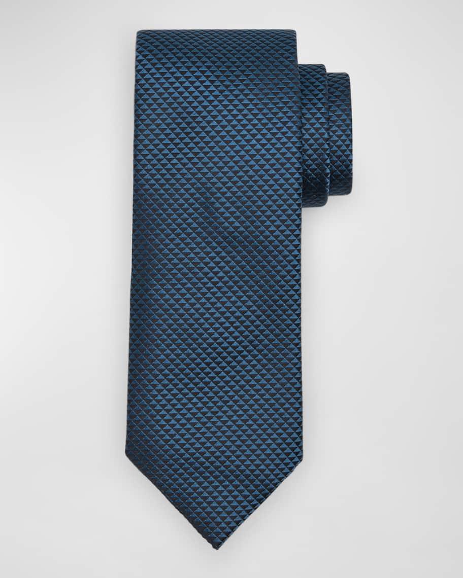 Men's Woven Triangle Silk Tie Product Image