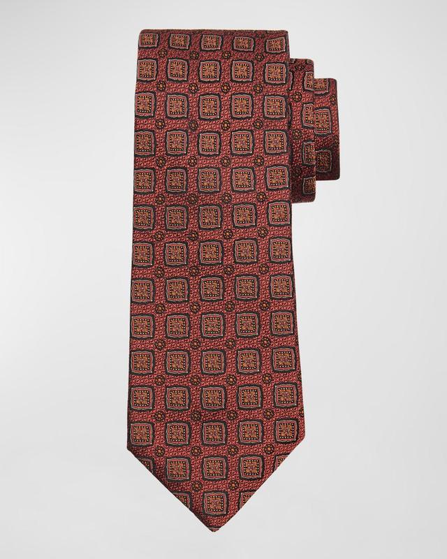 Men's Silk-Cotton Geometric Tie Product Image