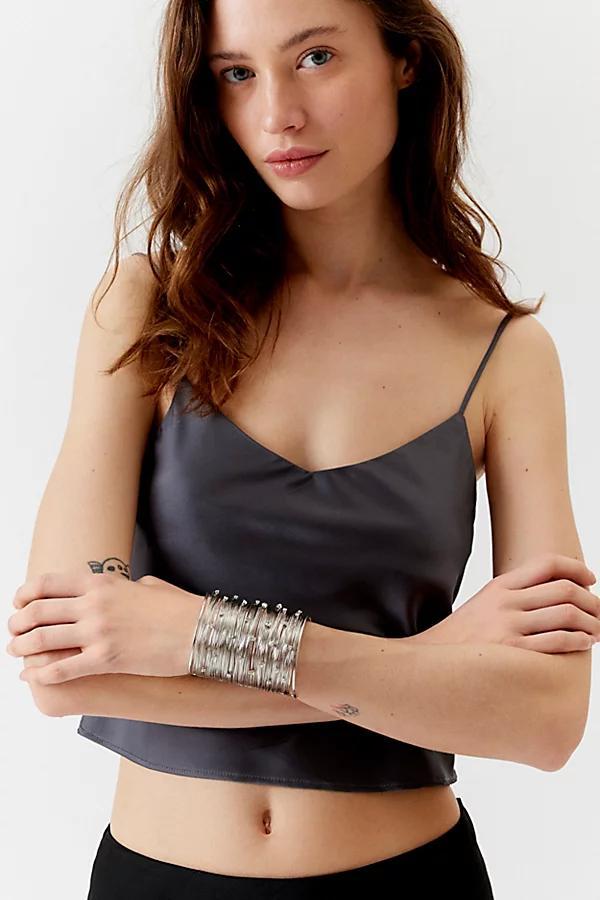 Statement Modern Rhinestone Cuff Bracelet Womens at Urban Outfitters Product Image