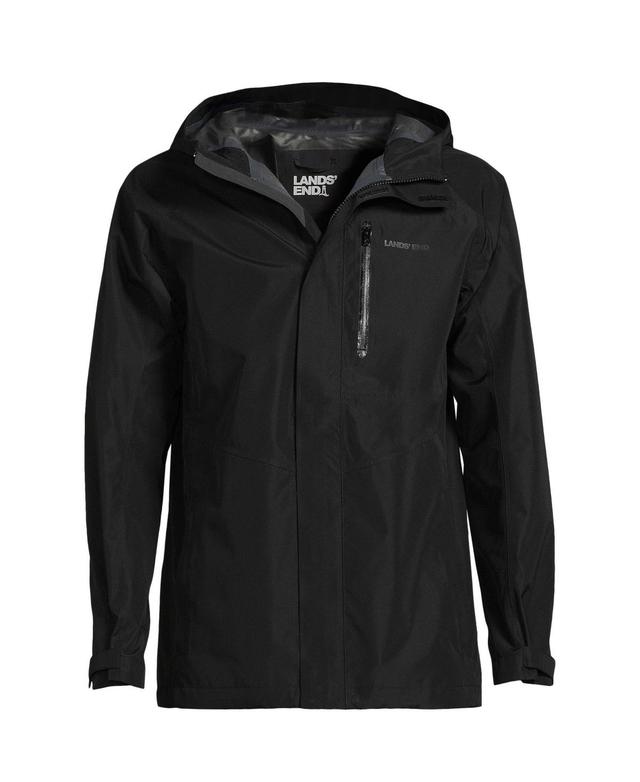 Mens Lands End Waterproof Hooded Packable Rain Jacket Product Image