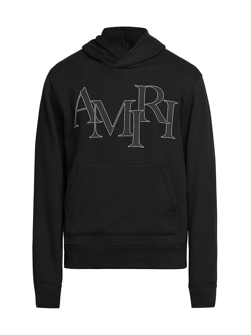 Mens Tonal Staggered Logo Hoodie Product Image