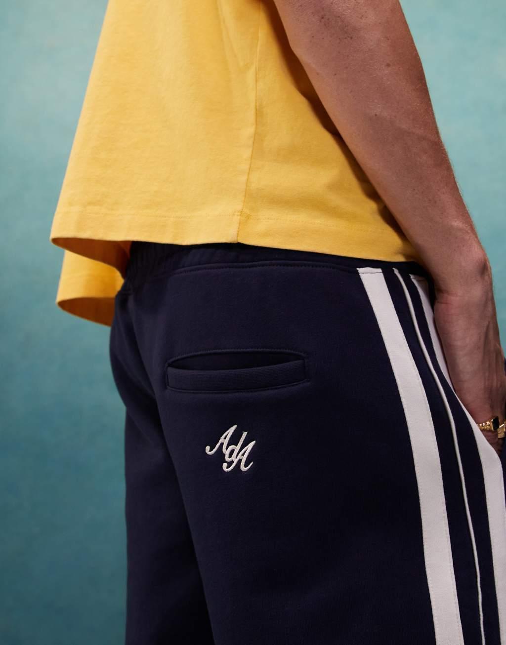 Alma de Ace sweatpants with contrast piping in navy - part of a set Product Image