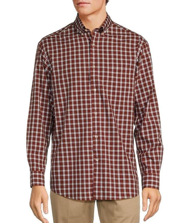 Gold Label Roundtree & Yorke Non-Iron Long Sleeve Medium Plaid Sport Shirt Product Image