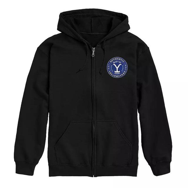 Mens Yellowstone Y Brand Zip Hoodie Med Blue Product Image