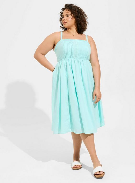 Midi Voile Pleated Bodice Sundress Product Image