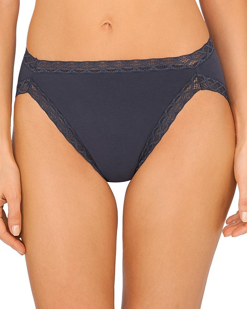 Natori Bliss Lace-Trim Cotton French-Cut Brief Underwear 152058 Product Image