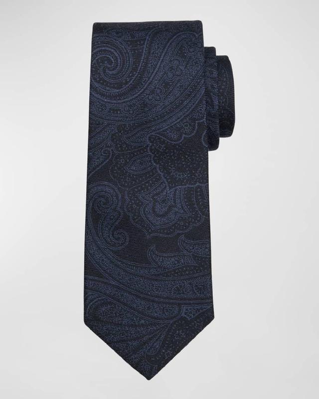 Men's Paisley Cashmere-Silk Tie Product Image