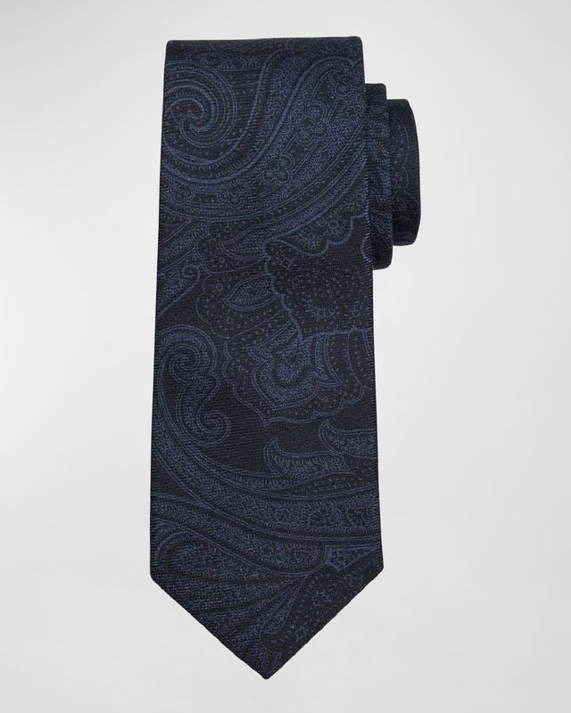 Men's Paisley Cashmere and Silk Tie Product Image