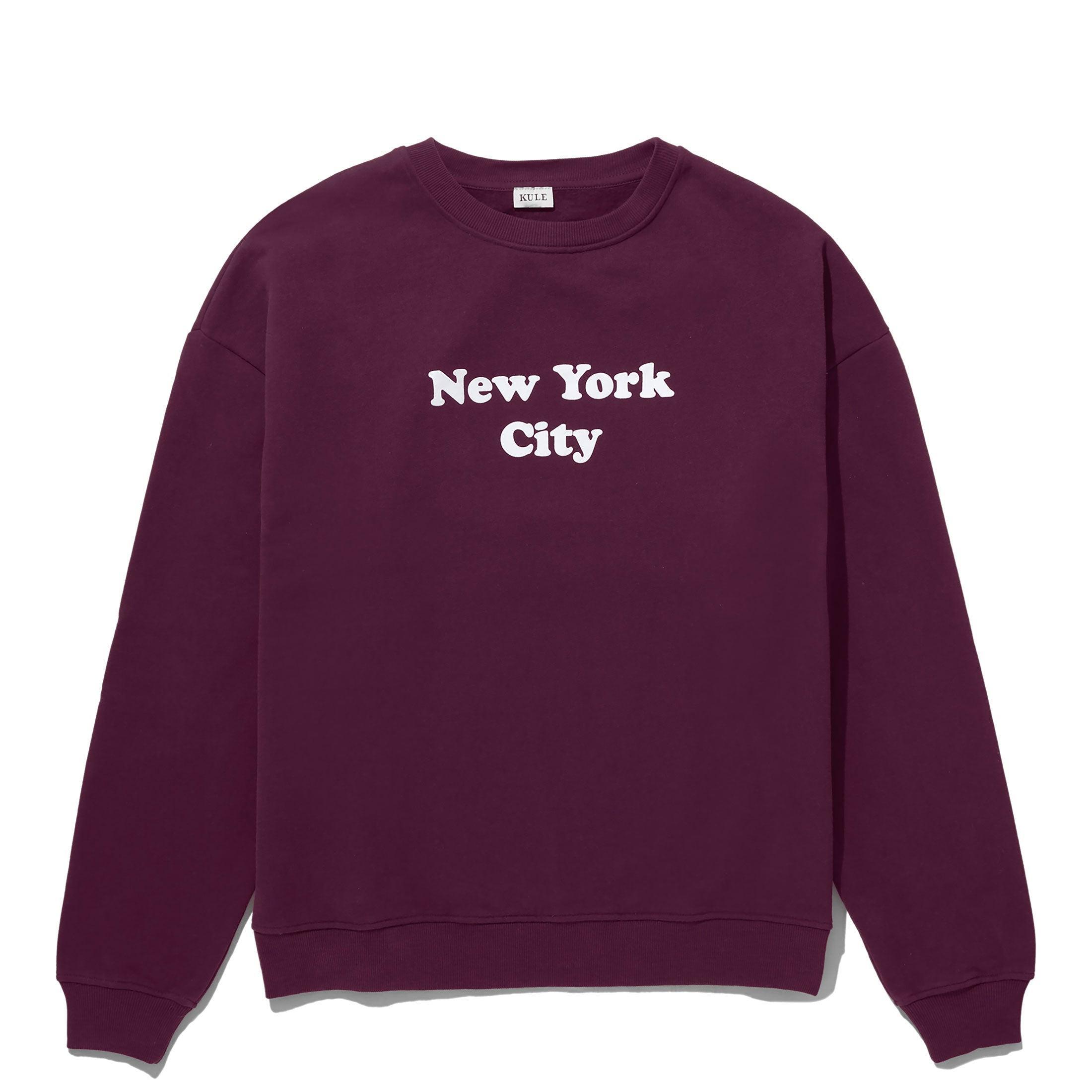 The Oversized New York City Sweatshirt - Merlot Female Product Image