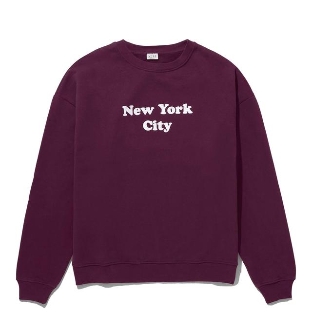 The Oversized New York City Sweatshirt - Merlot Product Image