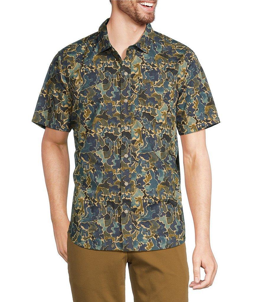 L.L.Bean All-Adventure Abstract Camo Printed Short Sleeve Shirt Product Image