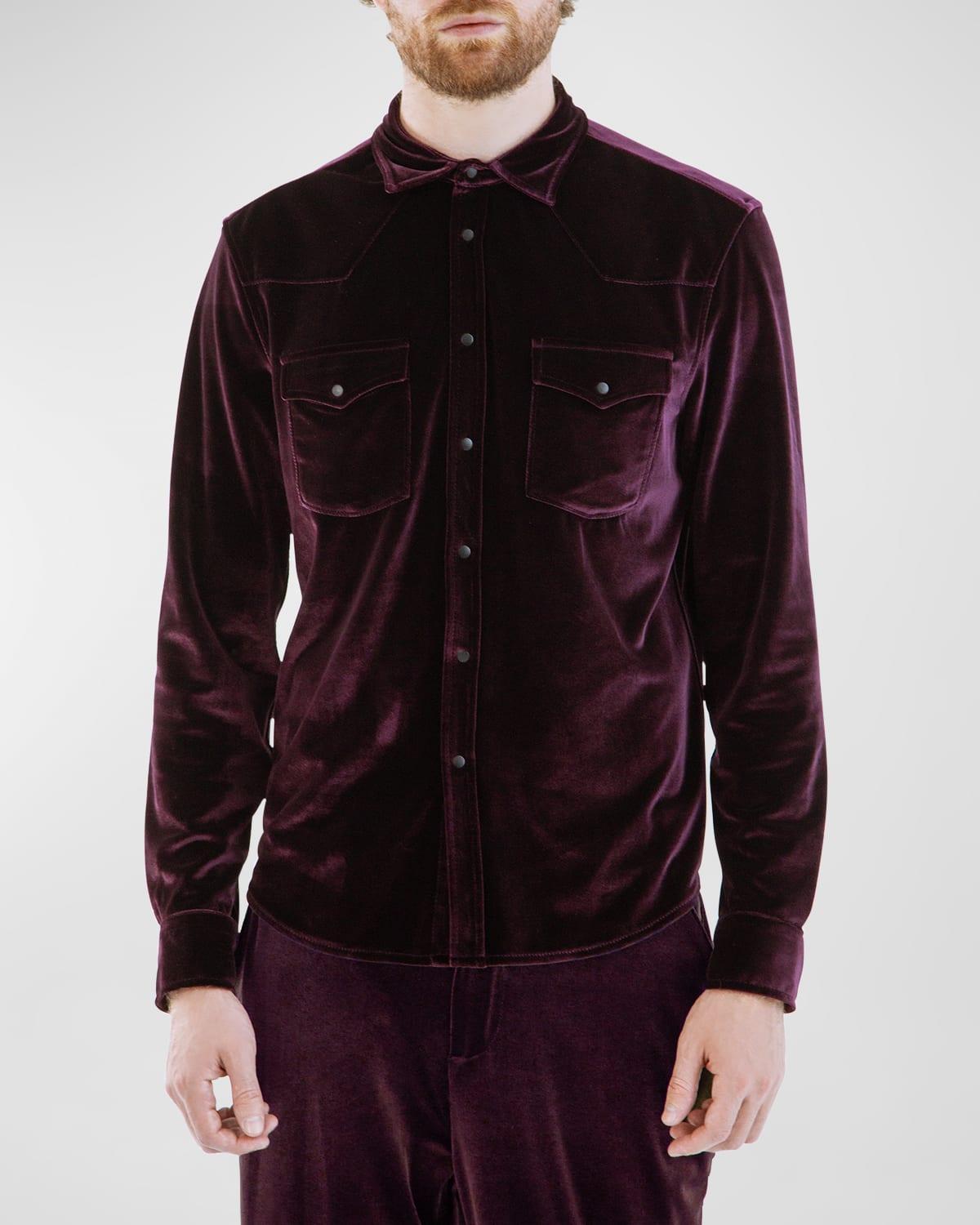 Mens Eastwood Velvet Western Shirt Product Image